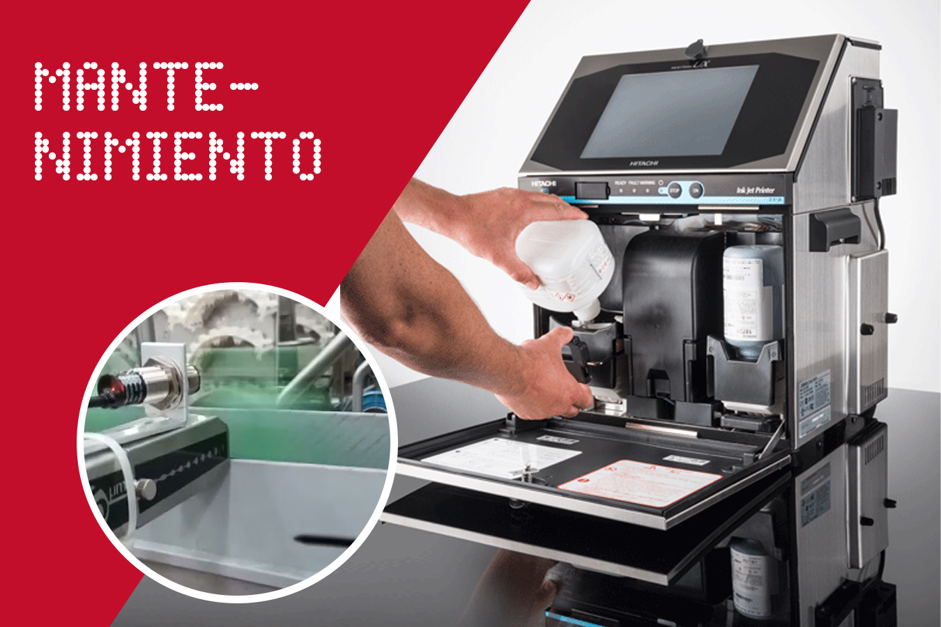 de mantenimiento, codificadoras INKJET HITACHI serie UX